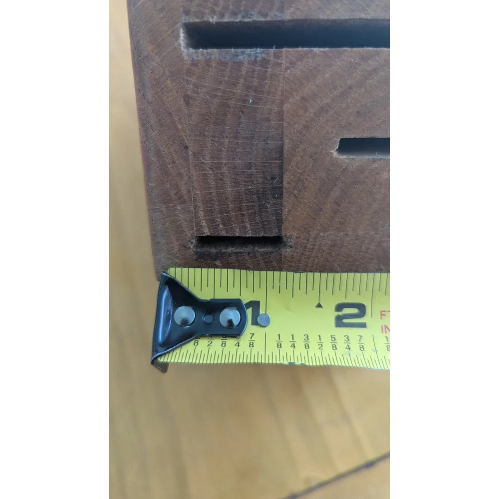 Cutco Oak Wood Knife Block 5 Slot Slanted Kitchen Cutlery Organizer Storage‎